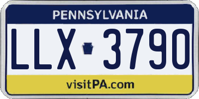 PA license plate LLX3790