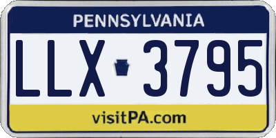 PA license plate LLX3795