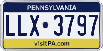 PA license plate LLX3797