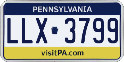 PA license plate LLX3799