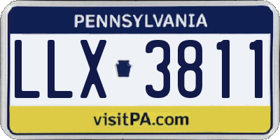PA license plate LLX3811