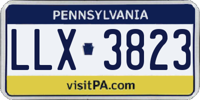 PA license plate LLX3823