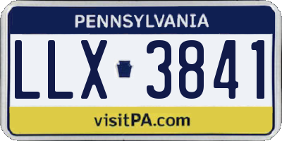 PA license plate LLX3841