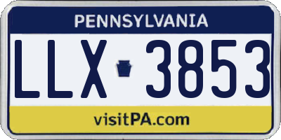 PA license plate LLX3853