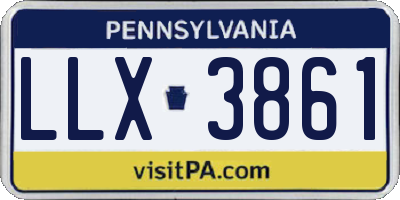 PA license plate LLX3861