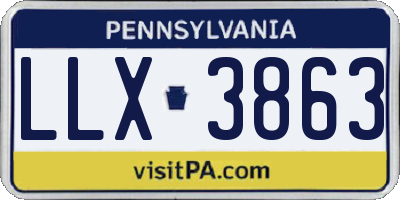 PA license plate LLX3863