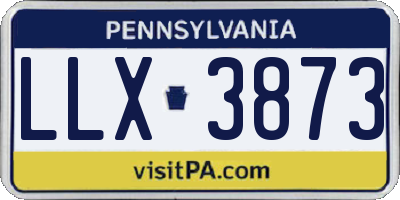 PA license plate LLX3873