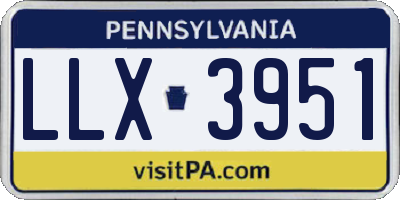 PA license plate LLX3951