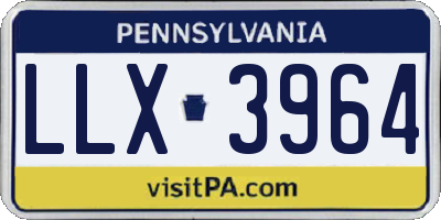 PA license plate LLX3964