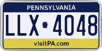 PA license plate LLX4048