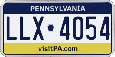 PA license plate LLX4054