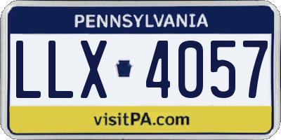 PA license plate LLX4057