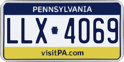 PA license plate LLX4069