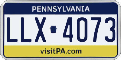 PA license plate LLX4073
