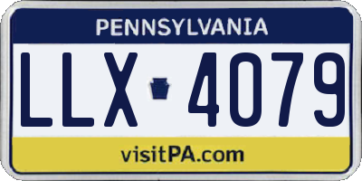 PA license plate LLX4079