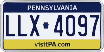 PA license plate LLX4097