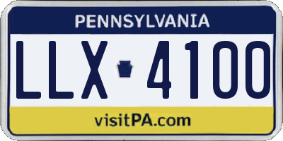 PA license plate LLX4100