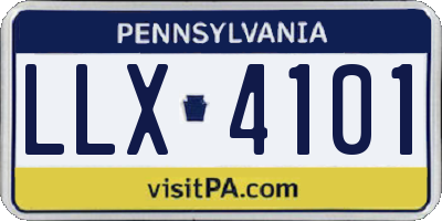 PA license plate LLX4101