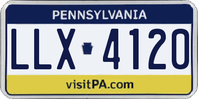 PA license plate LLX4120