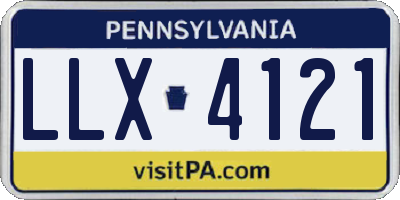 PA license plate LLX4121