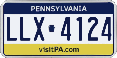 PA license plate LLX4124