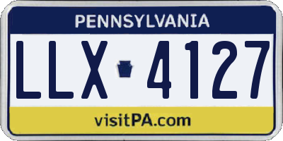 PA license plate LLX4127