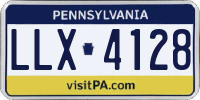 PA license plate LLX4128