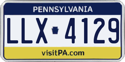 PA license plate LLX4129
