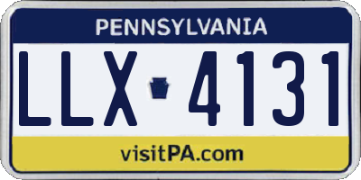 PA license plate LLX4131