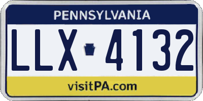 PA license plate LLX4132