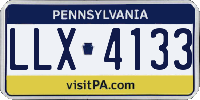PA license plate LLX4133