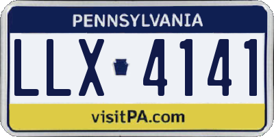 PA license plate LLX4141