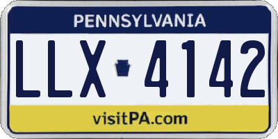 PA license plate LLX4142
