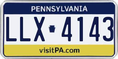 PA license plate LLX4143