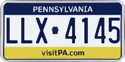 PA license plate LLX4145