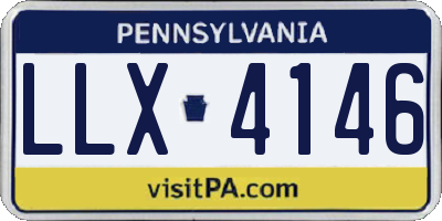 PA license plate LLX4146