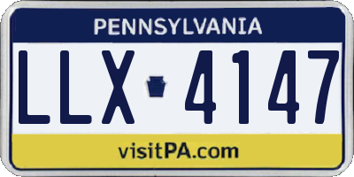PA license plate LLX4147