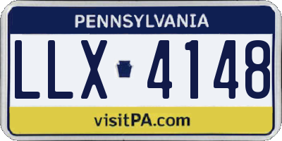 PA license plate LLX4148