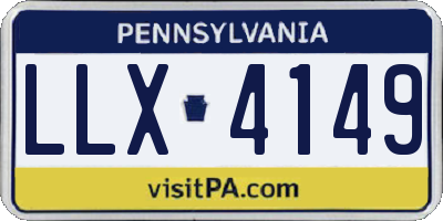 PA license plate LLX4149