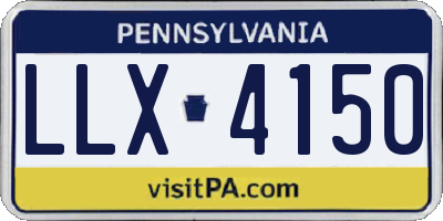 PA license plate LLX4150