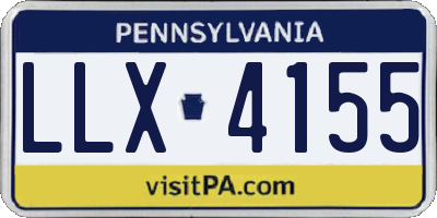 PA license plate LLX4155