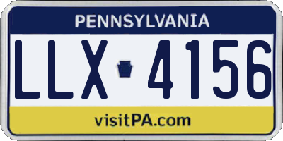 PA license plate LLX4156