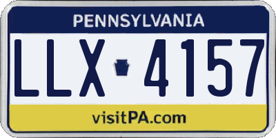 PA license plate LLX4157