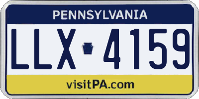 PA license plate LLX4159
