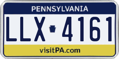 PA license plate LLX4161