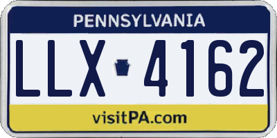 PA license plate LLX4162
