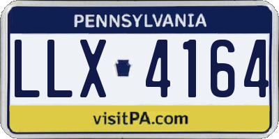 PA license plate LLX4164