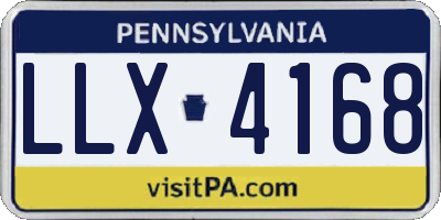 PA license plate LLX4168