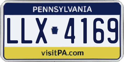 PA license plate LLX4169