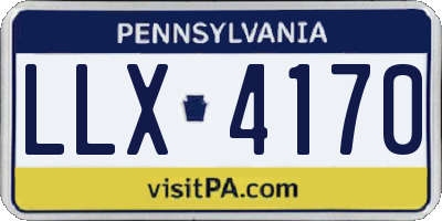 PA license plate LLX4170